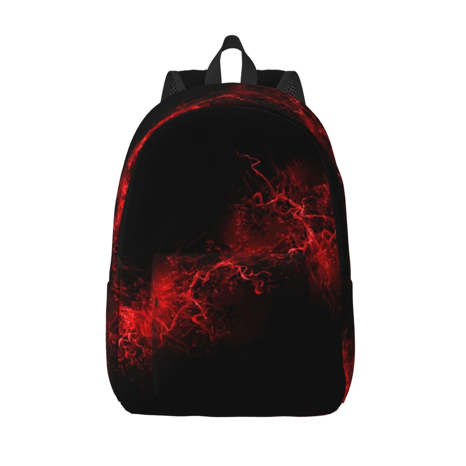 Dexnel Boys Black Explosion Burst Red School Backpacks For Kids Basic Backpack For High Schools Colleges Students Travel Laptop Bag