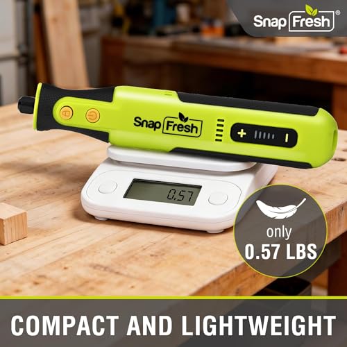 Image of SnapFresh 8V Cordless Rotary Tool Kit, 28,000 RPM 5-Speed Mini Electric Multi-Tool with LED Light, USB-C Rechargeable, 46 Accessories & Carry Bag, Lightweight for DIY Crafts & Dog Nail Grinding