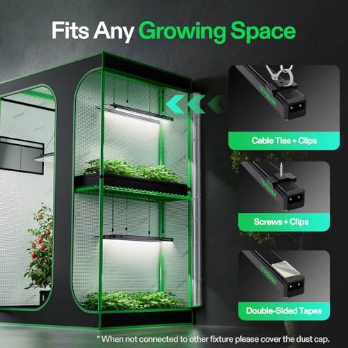 Image of VIVOSUN T5 Grow Lights for Indoor Plants, 5000K Full Spectrum, 2FT