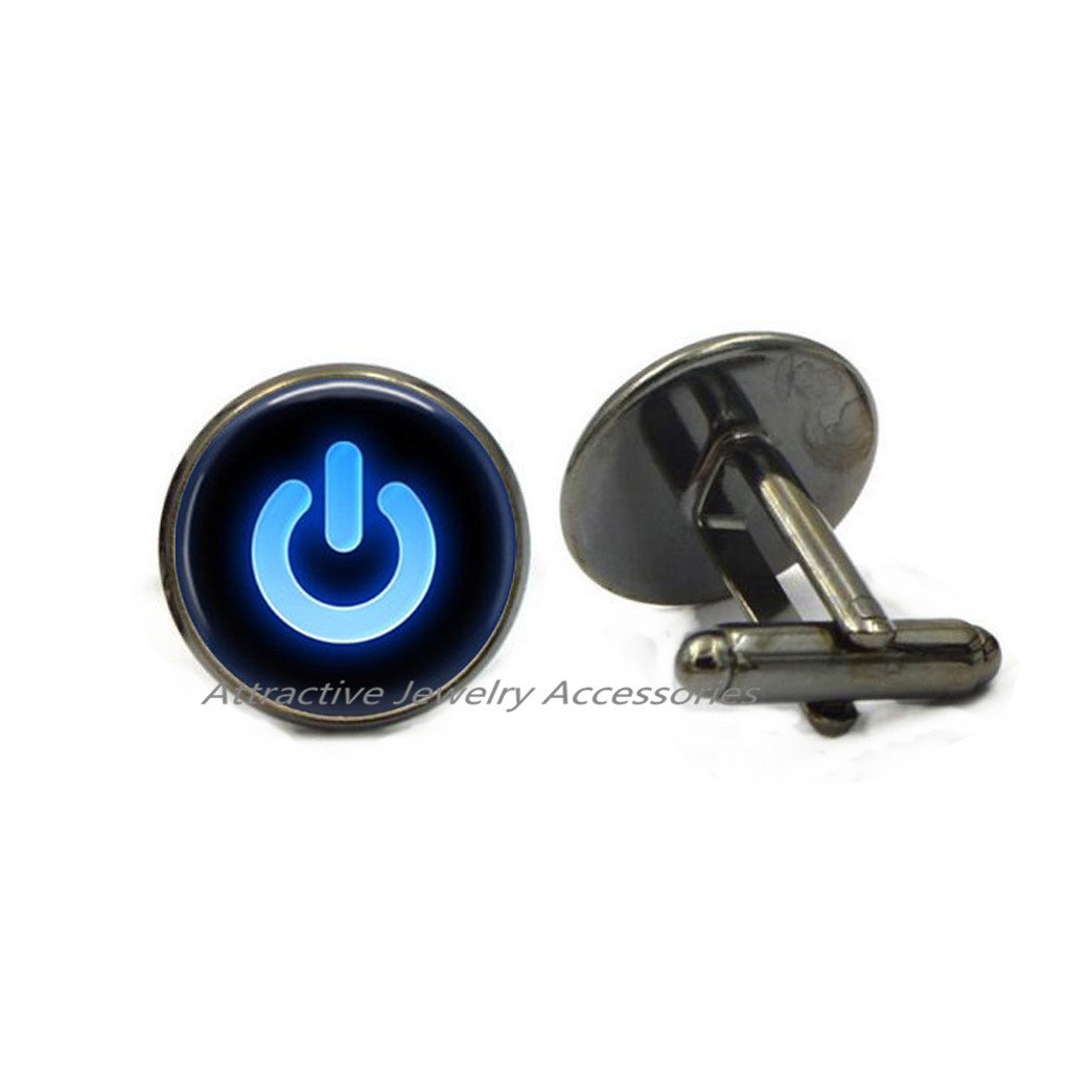 Wkloavmg Button Power Cufflinks Button Power jewelry Button Power Cuff Links photo Cuff Links,QK060