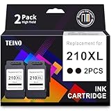 TEINO Remanufactured Ink Cartridges Replacement for Canon 210XL PG-210XL 210 use with Canon PIXMA MP495 MP240 MP280 MP480 MP490 MP499 MP250 MX410 MX340 MX330 MX350 IP2702 (Black, 2-Pack)