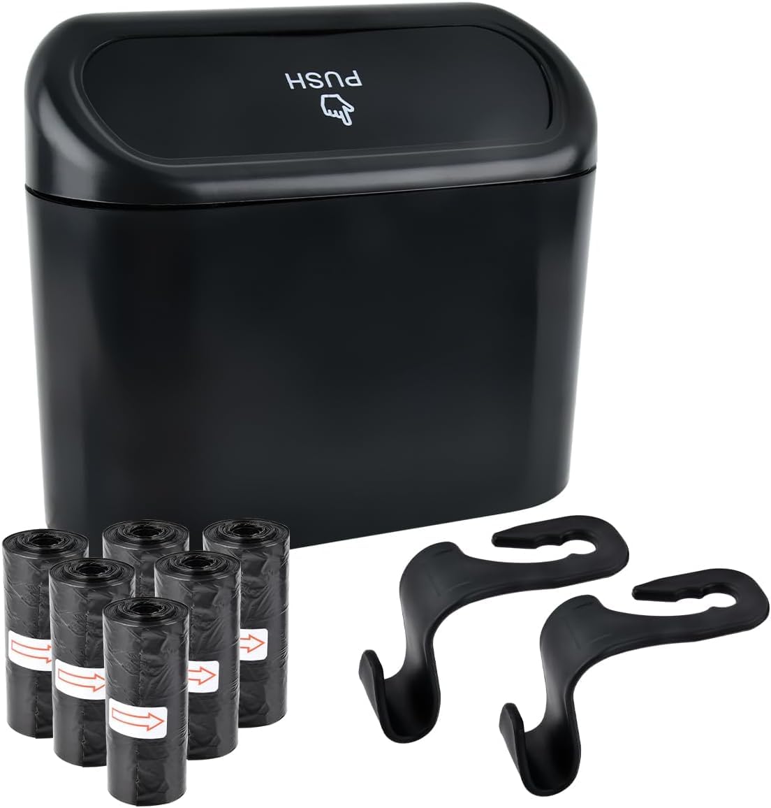 MadongJ Car Trash Can Bin with Lid and trash bags For Peugeot 308 SW III Wagon Active Pack/308SW GT, Small Garbage Can for Storage and Organization