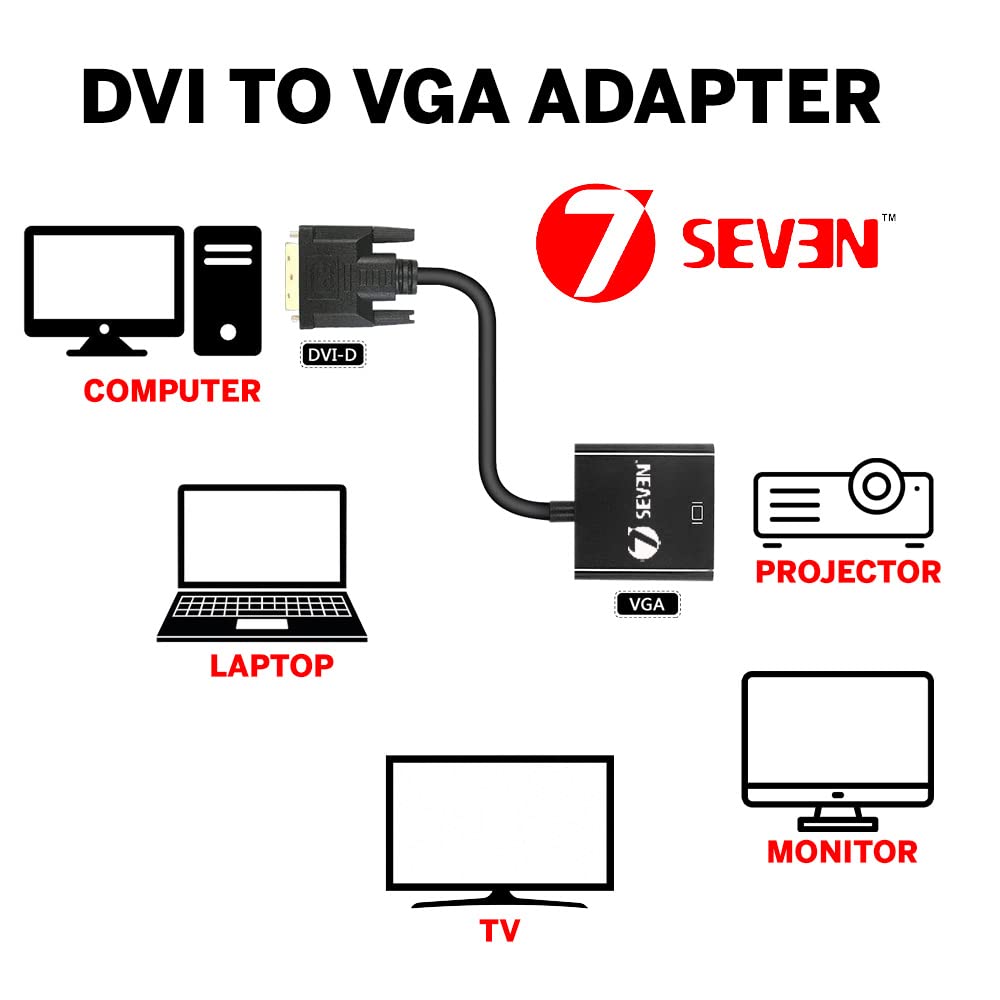 DVI to VGA Adapter - 1080p Converter for Older Monitors -3