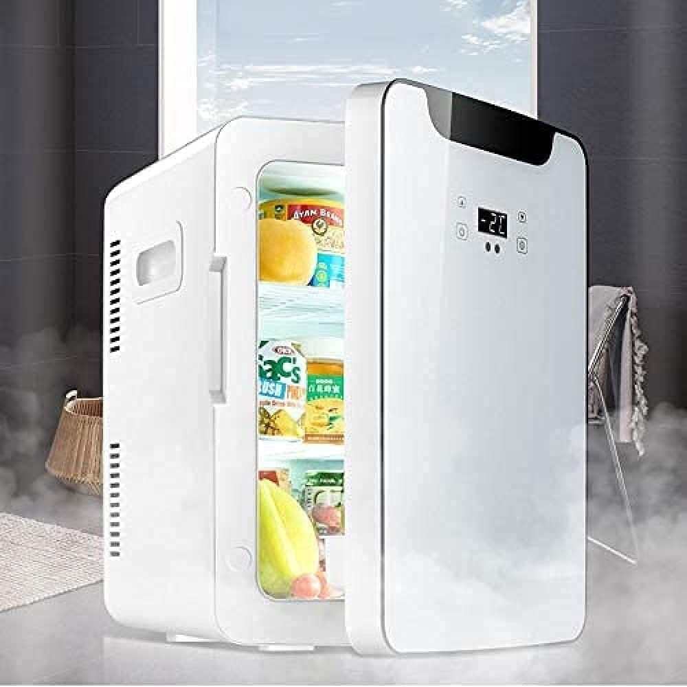 Mini frigorifero compatto portatile frigorifero personale compatto dispositivo di raffreddamento e scaldino elettrico maniglia portatile da 20 litri piccolo frigorifero for bevande retrò for auto