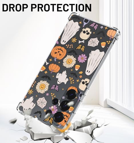 BEIMEITU for Samsung Galaxy S26 Ultra Case Halloween Ghost Pumpkin,Cute Butterfly Spider Web Design Women Girls Shockproof Soft TPU Cell Phone Case for Samsung Galaxy S26 Ultra Kids Clear by BEIMEITU - Used condition - Image 3