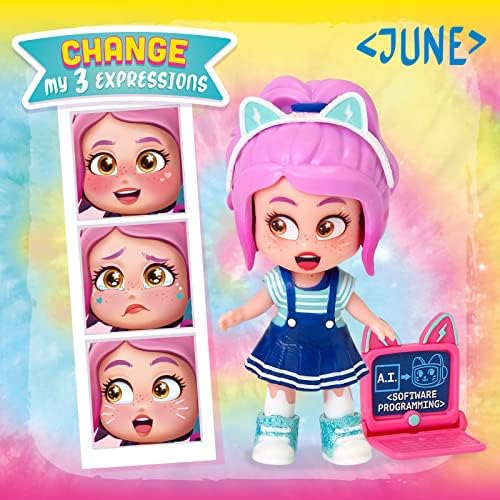 KOOKYLOOS BFF series  Surprise, collectable doll with fashion accessories, shoes, dresses and toys, with 3 fun expressions