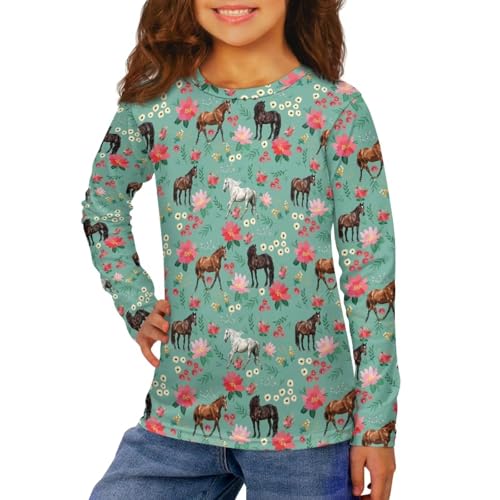 Girls' Long Sleeve Shirts Soft Crewneck Long Sleeve T-Shirts Boys' Novelty Tee Tops Fall Clothes for Toddler Kids3