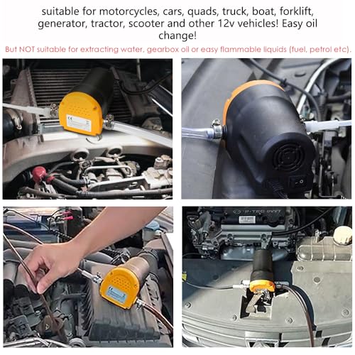 WMYCONGCONG Oil Change Pump Extractor 12V 60W Fluid Extractor Motor Oil Diesel Transfer Pump for Car Boat Motorbike Quad RV ATV and Other Vehicles by WMYCONGCONG - Image 5