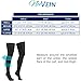 NuVein Sheer Compression Stockings for Women Fashion Silky Sheen Denier Thigh High, Black, Large