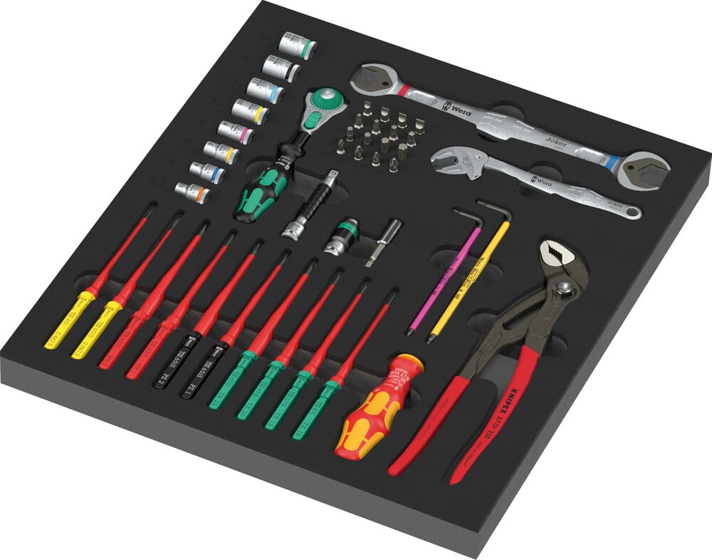 Insert en mousse Kraftform Kompakt 1 de 45 pièces pour atelier