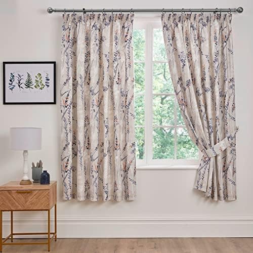 Dreams & Drapes Mansfield Paar Bleistift-Faltenvorhänge, Cotton, Grau, 168 x 183cm