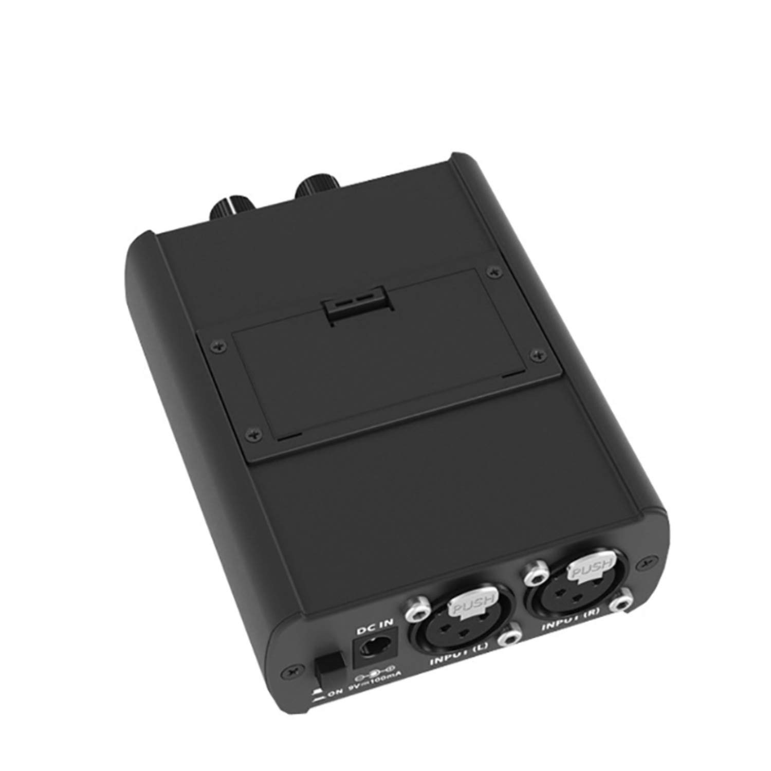 Jkjhbhged Personal in-Ear Monitor Headphones Amplifier with XLR Inputs 3.5mm Output Audio Interface, black, 339929