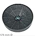 Produktbild Filterhaube, Kohlefilter für Electrolux, Elica, Candy, Turboair, Durchmesser: 173 mm, Höhe: 43 mm, MOD FK 120