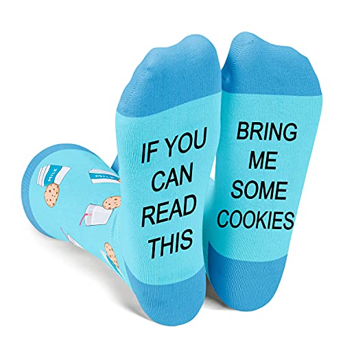 Zmart Cookie Socks Milk Socks Cookie Gifts Milk Gifts for Women Girls, Christmas Cookie Gift Cookie Lover Gifts