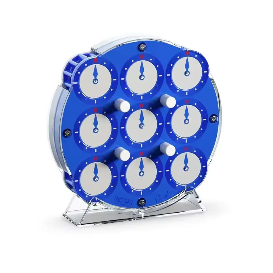 Magnetic Magic Clock rompecabezas azul de 18 relojes que soluciona la falta de concentración en adolescentes