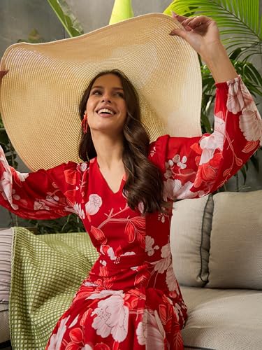 Image of Sassafras Women's Classic Women's A-Line Dress - Printed, Knee-Length, Office & Daywear