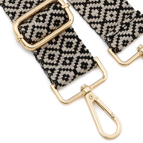 Image of ZOOEASS Wide Shoulder Strap Adjustable Replacement Belt Guitar Style Crossbody Bag Handbag Strap Multicolor Canvas Straps(Wide:1.5in)(Color16)