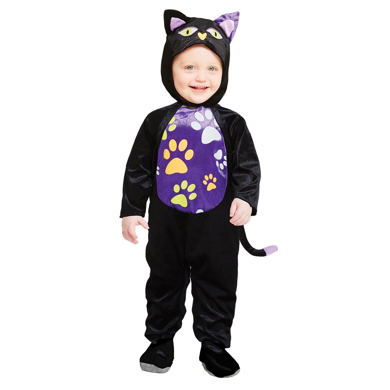 Amscan PDBCAT06 Kids Lil Kitty Cat Cutie Halloween Fancy Dress Costume - Age 6-12 months, Black
