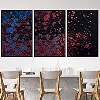 3 Piece Framed Canvas Wall Art Abstract Fluids Canvas Prints Home Artwork Decoration for Living Room,Bedroom - 16