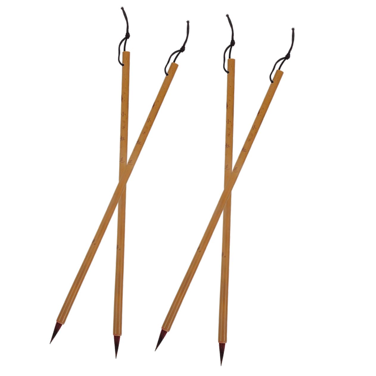 HOMSFOU 5 Set Pennello Da Scrittura Minuscolo Inchiostro Pennello Per Calligrafia Cinese Tradizionale Penne Calligrafiche Per Principianti Penna Calligrafia Palo Di Bambù 4 Pezzi*5