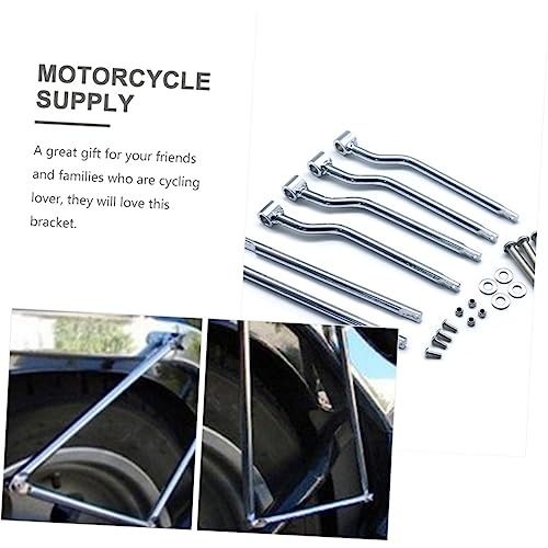 Soporte para bolsa de moto Mikinona, diseño simple y duradero de hierro, color plata miniatura 3