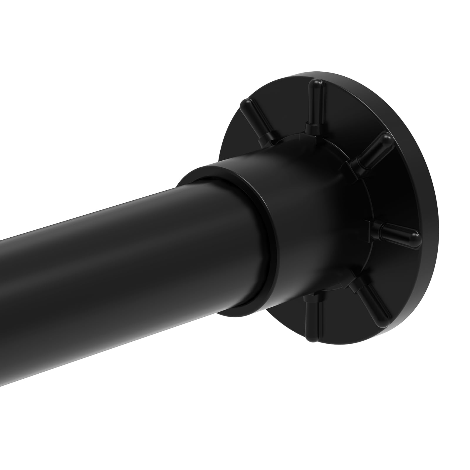 Nice Houseware Shower Curtain Rod 40-73" Adjustable Stainless Steel Tension Spring Pull Rod No Rust No Drilling (Black)