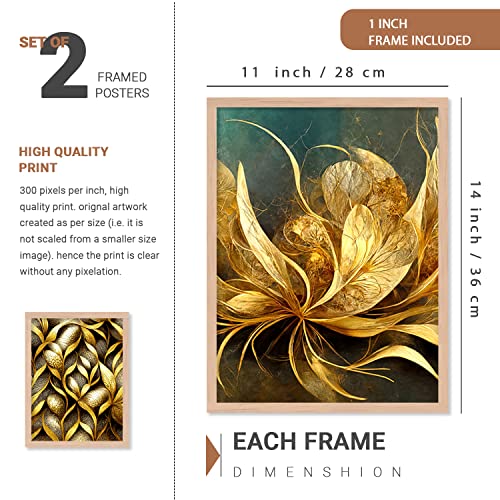 Image of kotart Aesthetic Modern Wall Decor Paintings with Frame for Home Decoration - Painting for Living Room Bedroom - Painting for Wall Decoration Set of 4 (Art 2, Small (10x13 or 10x10 inch))