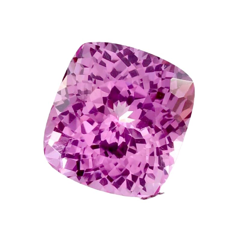 Saphir rose naturel taillé en coussin 13x13mm pour fabrication de bague pendentif et collier DIY