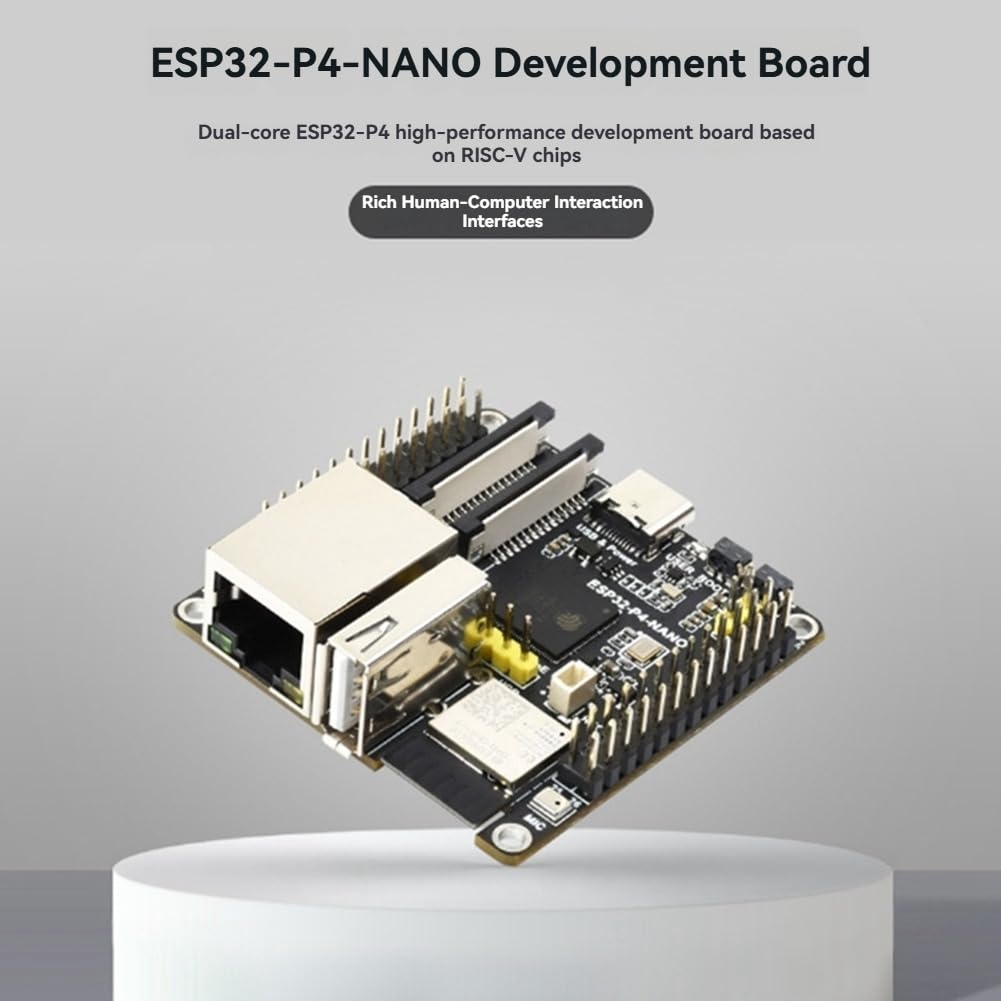 Scheda di Sviluppo ESP32-P4-NANO +Cam+Altoparlante+Kit FFC Dual-Core RISC-V WiFi6 Bluetooth5/BLE Porta Ethernet RJ45 100M