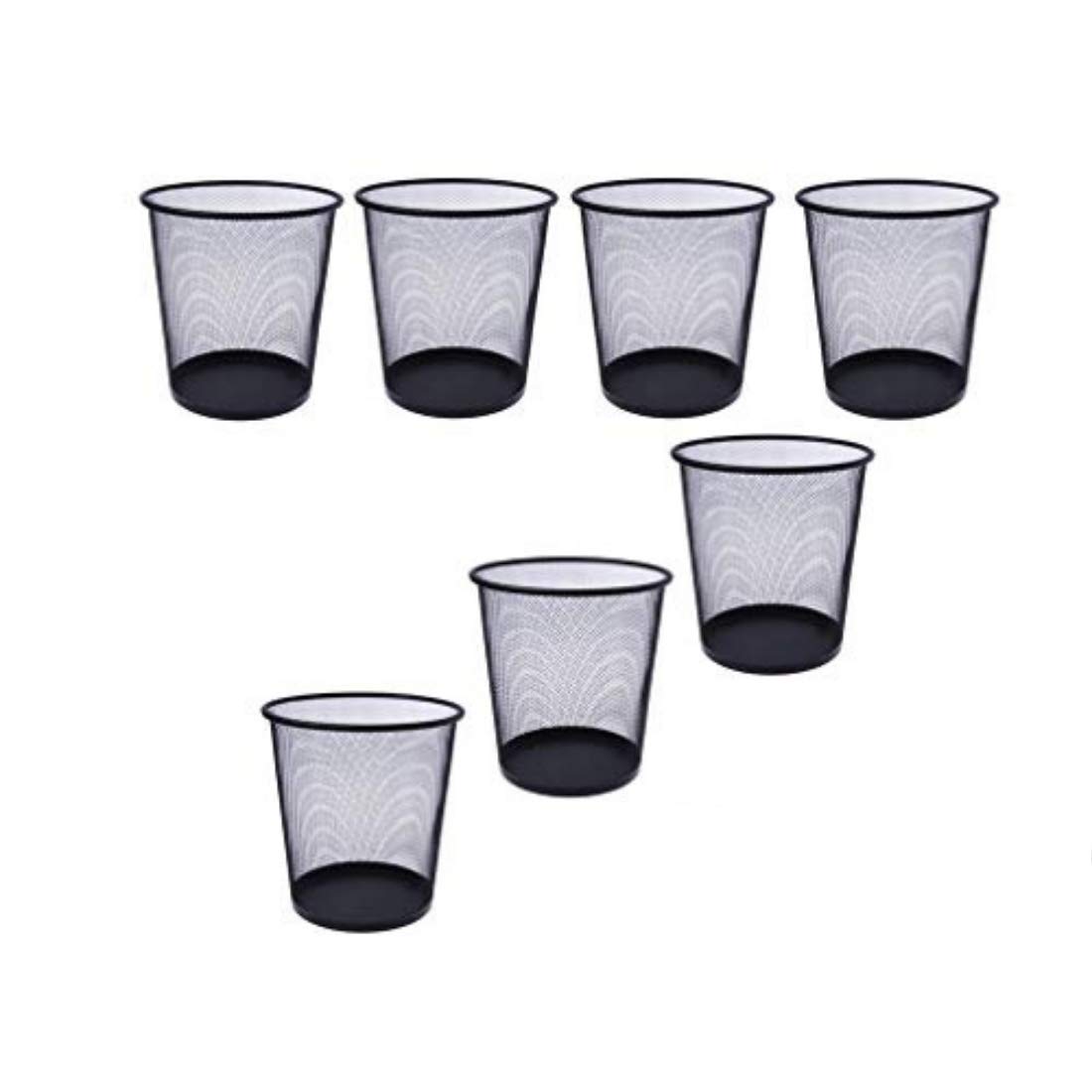 Goodwill Tech Recycling Dustbins Pack of 7 Metal Mesh Dustbins waster Basket for Home, Office