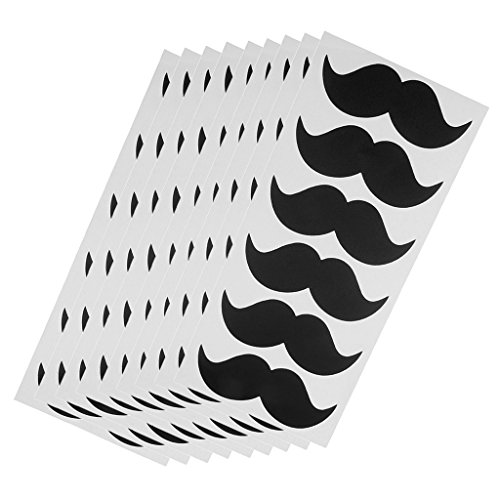 PETSOLA 9 X 6pcs Black Board Adhésif Vinyle Moustache Autocollant Stickers Art DIY Artisanat Décor