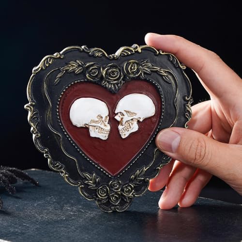 Estatua Calavera Amor Resina Bronce para Decoración Hogar miniatura 5