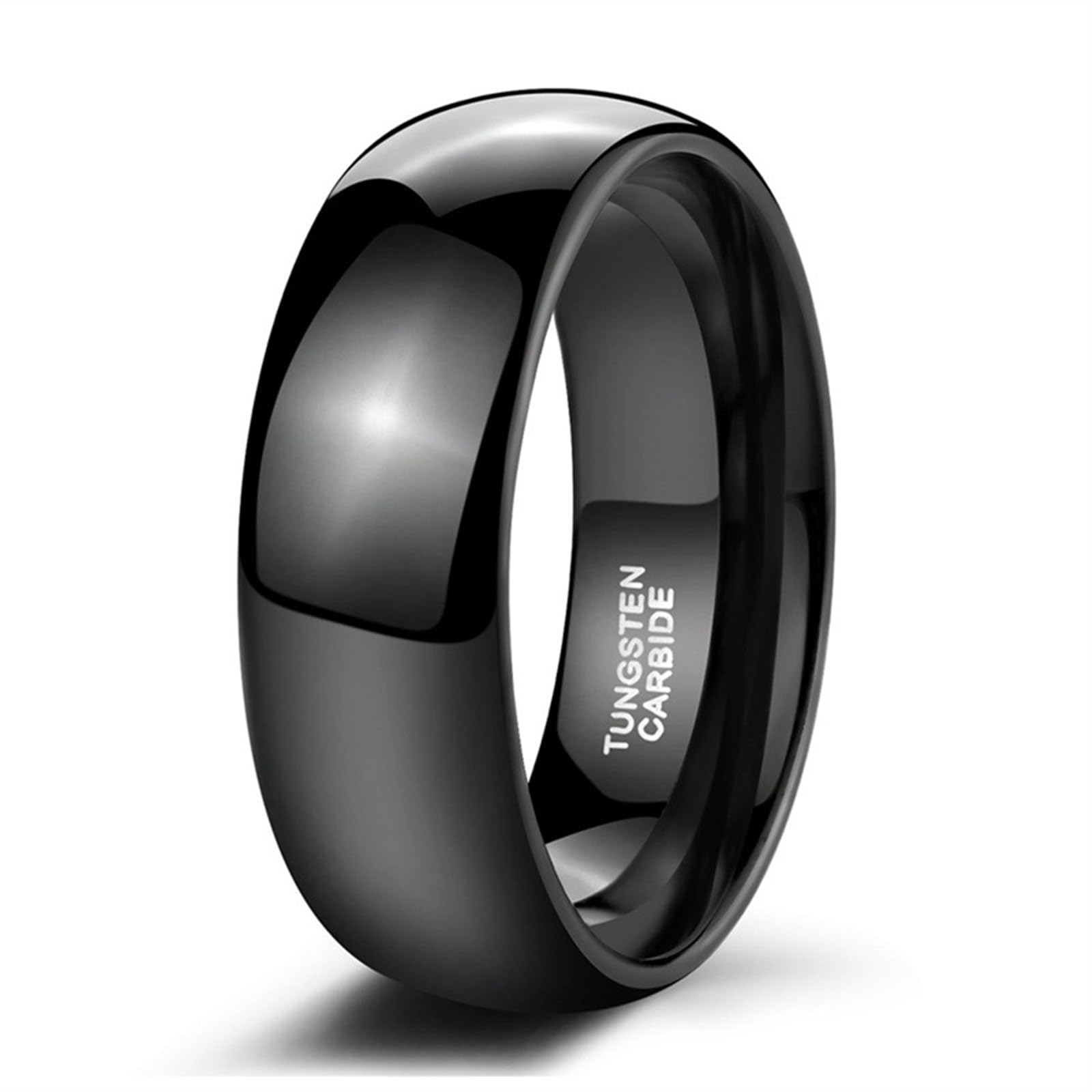 Bague Femme Homme Tungstène, Alliance Femme Homme Bagues Anneau de Mariage Fiançailles Classique Simple Poli Lisse de 2MM-8MM Large