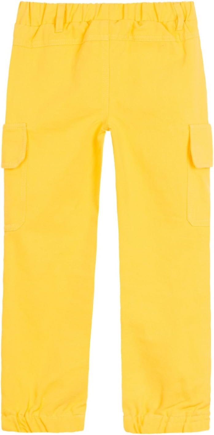 Mud Kingdom Boys Cargo Joggers Pant Elastic Waist with Hoop Pull On Outdoor Woven with Pockets