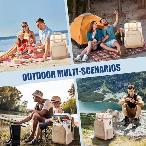 Image of Backpack Cooler Insulated Leakproof, Soft Cooler for Outdoor Camping Hiking