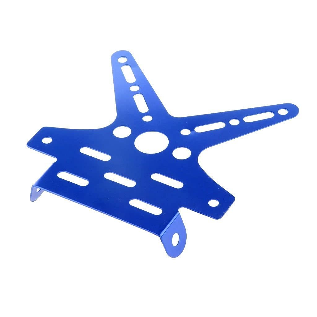 Autofetch Motorcycle Bike License Number Plate Frame Holder Tail Tidy (Blue) for Bajaj Discover 125T