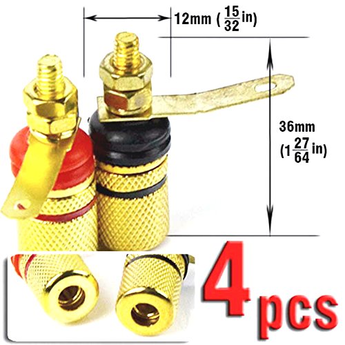 Cess Amplifier Terminal Connector Binding Post Banana Plug Jack Socket (Jcx) (4 Pack) #TOP1