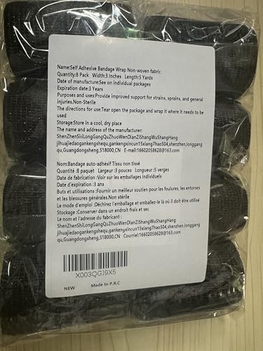 BILGETA Selbstklebender Verband, 8 Rollen x 7,5cm x 4,5m Pflaster Rolle Verbandsmaterial, Elastische Binde Bandage Fixierbinde Haftbandage Selbstklebend