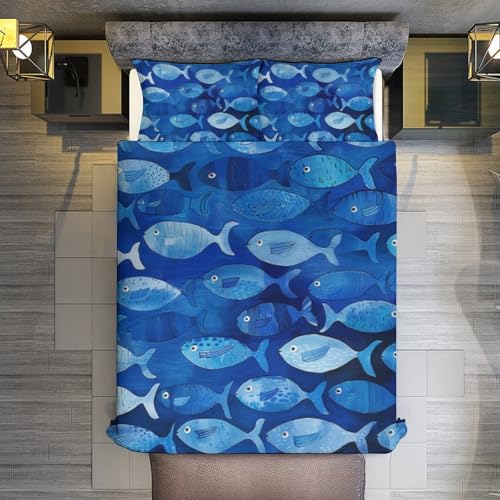 Parure de lit microfibre Fischss de qualité supérieure pour literie enfant fille garçon - 8