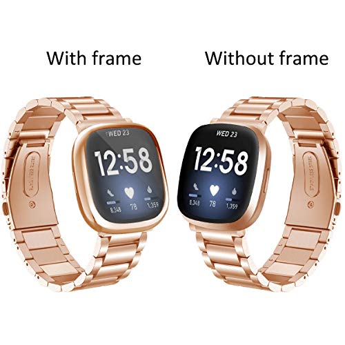 Correa metálica compatible Fitbit Sense Versa 3 acero miniatura 5