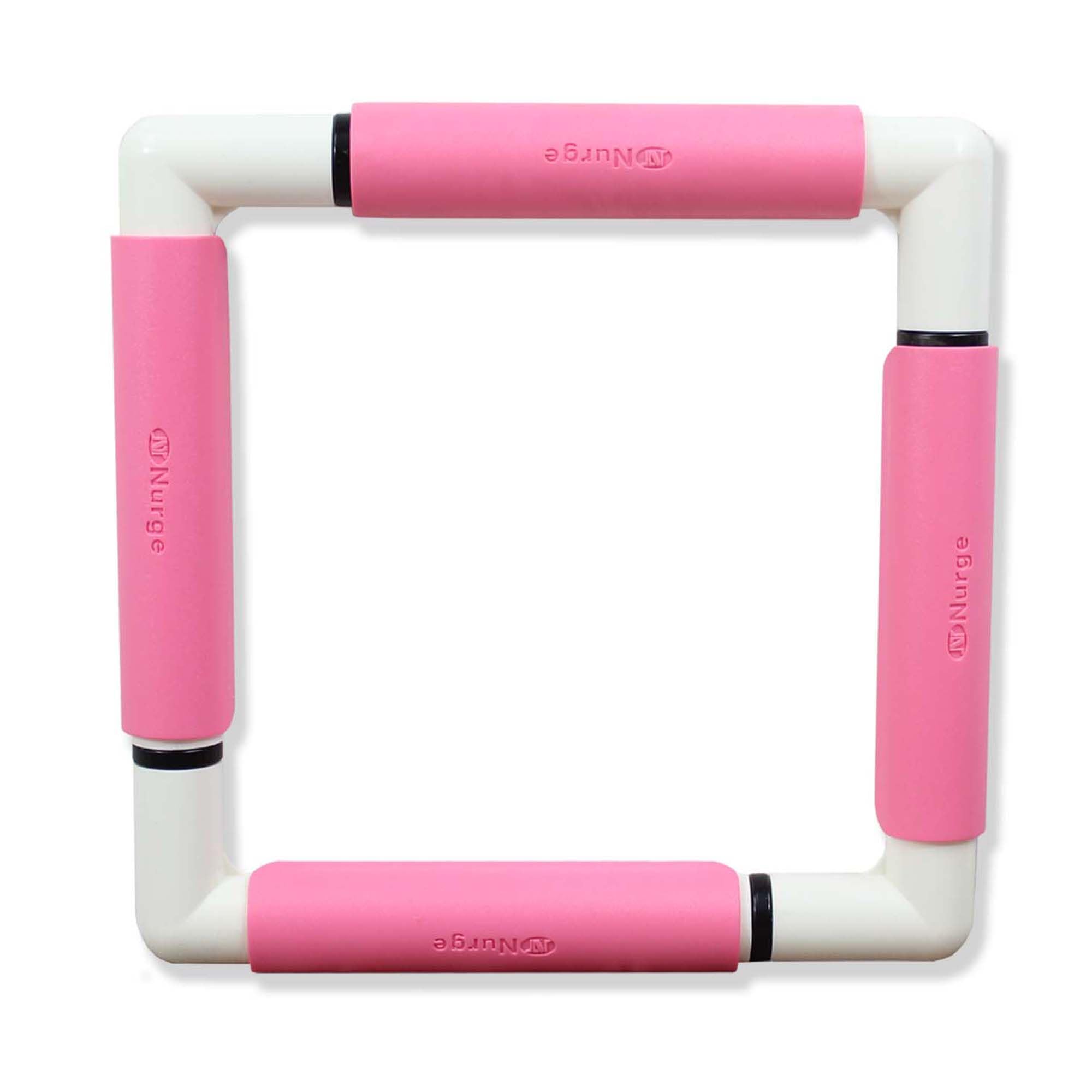 Whitecroft Essentials Pink Nurge Embroidery Snap Frame Lightweight Cross Stitch Tapestry Needlework Hoop 21Cm X 21Cm (Pink)