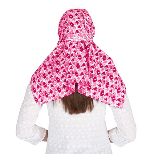 Image of Scarf Face Cover Cap Mask Sun Protection Head Hair Face Wrap Bandana Stole For Girls and Women