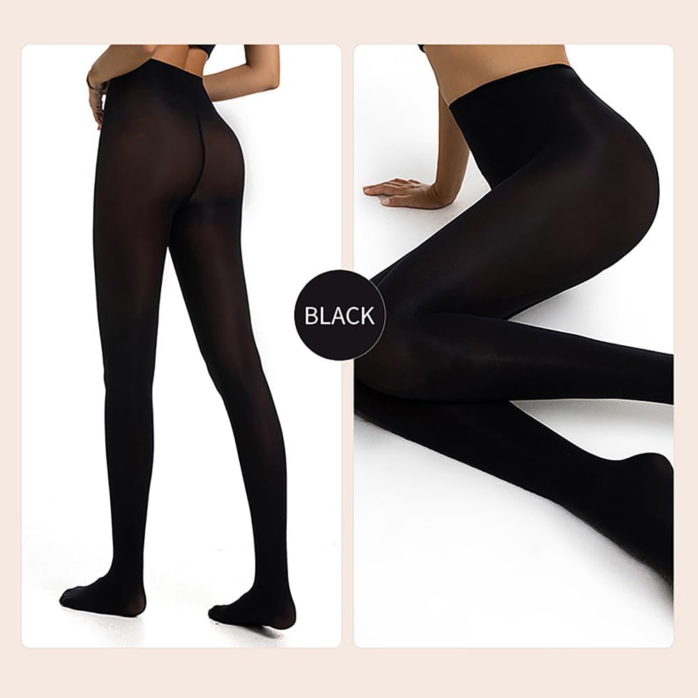 DTWAWA Womens 40 Den Opaque Control Top Tights, High Waist Pantyhose - Image 2