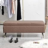 XIALIUXIA Banco De Almacenaje, Baul Almacenaje Dormitorio, Banco Pie De Cama, Baul con Asiento, Baúl Taburete con Tapa para Dormitorio Salón Entrada, Carga Estática Máx. 480Lbs,F,80 * 40 * 45cm