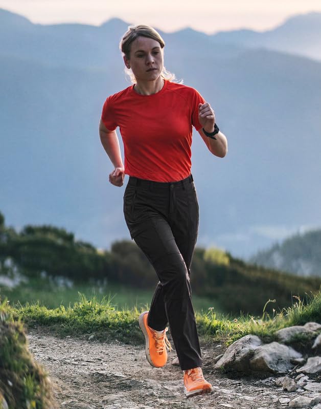 Pioneer Camp Damen Wanderhose, Sommer Trekkinghose UV-Schutz UPF 100 mit 20D Stretch Materia In die eigene Tasche verpackbar für Wandern, Reisen & Angeln