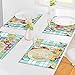 Dinner Mats Welcome Back to School Placemat School Bus Pad Placemat Heat Resistant Washable Table Mats Decoration for Kitchen Dining Table Set of 4