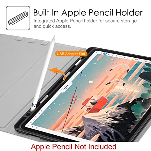 Fintie Keyboard Case For Ipad Pro 12.9-Inch 2017/2015 (Old Model, 2Nd & 1St Generation), Soft Tpu Protective Cover, [7 Color Backlit] Magnetically Detachable Wireless Bluetooth Keyboard, Black #TOP7