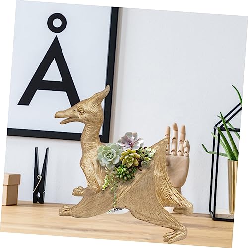 Pot de fleurs dinosaure doré UKCOCO idée cadeau déco