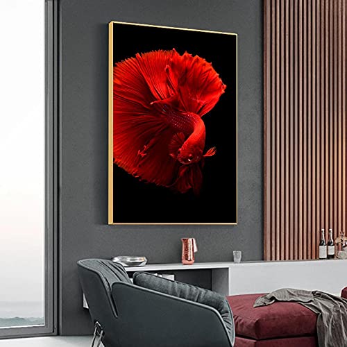 Imprimés de poissons tropicaux pour une décoration intérieure moderne de salon - 2