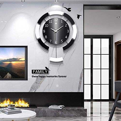 Horloge murale décorative pour salon et café au design suspendu